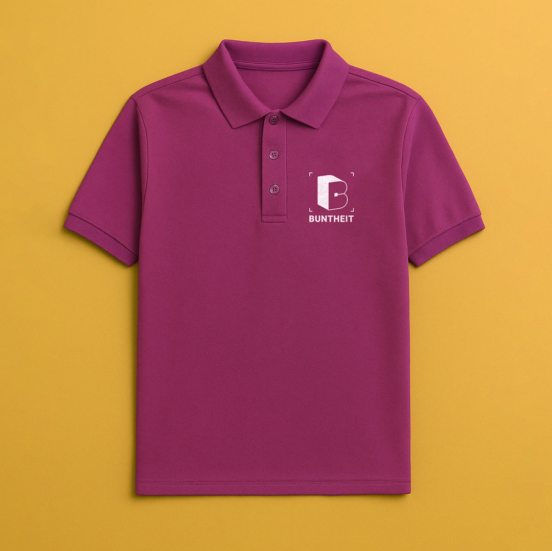 Poloshirt mit kleinem Logo auf der Brust zum Poloshirt selbst gestalten im Buntheit Werbeagentur